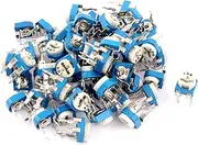 Aexit 60Pcs (Potentiometer) URW-065 100K Ohm 3 Terminals Trimmer Potentiometer (84ry159qf635) Adjustable Resistor
