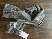 NWT Leith Grey Multi Glen Plaid Scarf (A60347)