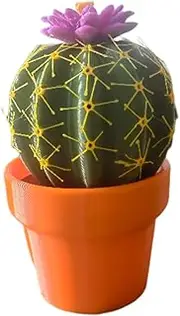 Salt Pepper Shaker with Flower Plug |Creative Cactus Flower Pot Shakergrill Seasoning Tools,Condiment Dispenser Jar - Cute 3D Printing Seasoning Cups