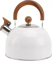 Whistling Tea Kettle Pots for Stove Top: with Cool Touch Ergonomic Handle Sma...