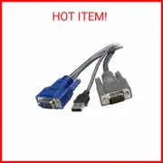StarTech.com 6 ft Ultra-Thin USB VGA 2-in-1 KVM Cable (SVUSBVGA6)