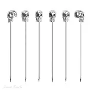 6pc Final Touch Brain Freeze Skull Themed Skewer Picks Home Kitchen Serveware