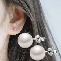 在飛比找momo購物網優惠-【Emi 艾迷】日系簡單氣質單顆珍珠耳環