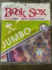 New Book Sox Socks Stretchable Fabric Textbook Cover - Multicolor Geometric