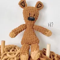 在飛比找蝦皮購物優惠-毛絨編織 毛線豆豆泰迪熊公仔材料包 豆豆先生的泰迪熊玩偶 豆