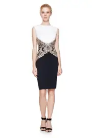 Tadashi Shoji ATV16366M Giza Dress, Ginseng / Black, Size 4