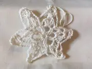 HAND MADE CROCHETED CHRISTMAS TREE SNOWFLAKE ORNAMENT