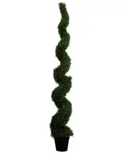 Nearly Natural 8ft UV-Resistant Artificial Rosemary Spiral Topiary Tree (Indoor/Outdoor)
