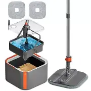Upgraded Spin Mop and Bucket Set, Separate Clean and Dirty Water System, 360°...
