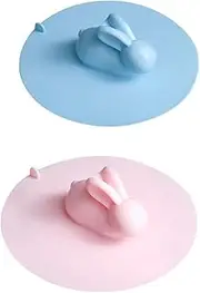 Silicone Sink Plug Set 3pcs Odor-Resistant Floor Drain Cover Bunny Shape for Kitchen Bathroom Sinks