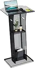 Ultra Clear Acrylic Pulpit Podium Stand, Lecterns & Podiums Modern, Portable Classroom Lectuern for Churches Pastors Modern School Classroom Lecterns
