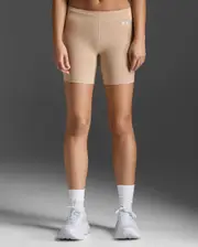 Core Compression 5" Game Day Shorts, 2XU, XL, Beige/Silver, Female