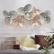 Metal Cloverleaf Wall Decoration, Colorful Industrial Design, Large Clover Metal Wall Art - Wall Sculptures Wall Decor,Decoration for Home,Kitchen,Living Room,Office - 124x60cm