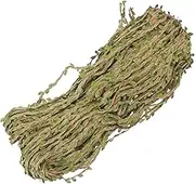 PartyKindom Natural Jute Twine with Simulated Green Leaves Burlap Leaf Ribbon for Jungle Themed Parties Weddings Garden and Home Decor UV Resistant Easy to Install