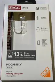 Lot of 10 ZAGG Gear4 Piccadilly Slim Case for Samsung Galaxy S23 - Black/Clear
