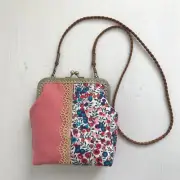 MinZ Studio Handmade Liberty Lace Frame Purse - Pink