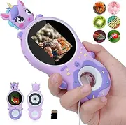 TINYLENS Unicorn Kid Microscope, Portable Handheld Magnifying Glass, Mini Digital Microscope for Kids, Educational Science Kit,Christmas Birthday Gifts for Age 4 5 6 7 8 Girls&Boys (Violet)