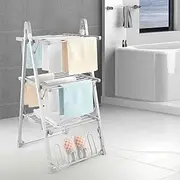 Maxkon 2In1 Electric Airer Heated Dryer Laundry Drying Rack Clothes Shoes Heater Towel Rail Stand Foldable 330W