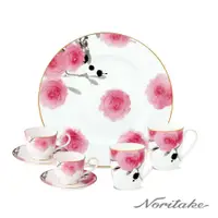 在飛比找PChome24h購物優惠-【Noritake】紅纓花瓣-金邊下午茶組(咖啡對杯+馬克杯