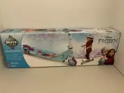 DISNEY FROZEN GIRLS INLINE FOLDING KICK SCOOTER By Huffy, Rear Braking (Rack)