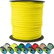 West Coast Paracord 550lb Paracord Spools – 7 Strand Type III Tactical Parachute Cord for Hiking, Camping, and Fishing – Neon Yellow (30m)