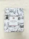 Pottery Barn Teen Cat's Meow Duvet Cover only Queen White Grey