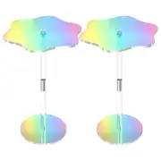 Rainbow Clear Side Table Small Acrylic End Tables 13.8 * 11.6 H: 21.3 Inch
