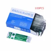 100 Pcs Surgical Scalpel Blades Dental Medical Instruments 15# Stainless Steel