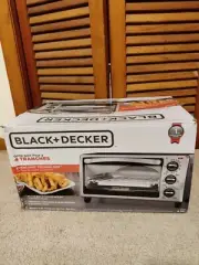 New Black And Decker 4-Slice Toaster Oven In Grey