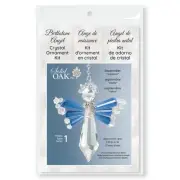 Solid Oak Birthstone Angel Crystal Suncatcher Ornament Kit-September/Sapphire BS