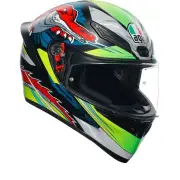 K1 S E2206 Dundee Matt Lime Red 021 Full Face Helmet