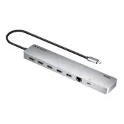 Aten 11-in-1 USB-C Multiport Dock with Power Pass-Through, 2x HDMI, 2x USB-C (1 for power delivery & 1 for data transmission), 3x USB Type-A, 1x SD, 1