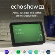 New Charcoal Black Amazon Echo Show 8 inch Smart Display Alexa Voice Assistant