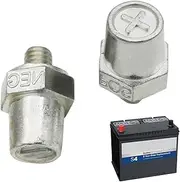 Battery Post Adapter - Positive Negative Side Terminal Battery Adapters | Pack of 2, Lead Alloy Charging Connector for Scooter, Car Accessories