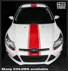 Ford Focus 2011-2014 Over-The-Top Narrow Center Stripes Decals (Choose Color)