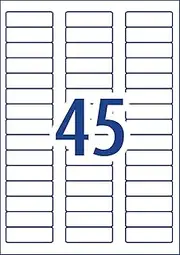 Avery 45 Labels per Sheet, General Use A4 Printable Labels, 58 x 17.8 mm, 4500 Labels,m 100 Sheets (938212 / L7156GU)