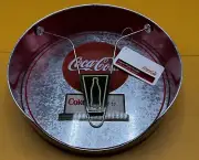 Coca-Cola COKE Collectible Galvanized Steel Round 9.5” Paper Plate Holder 2007