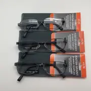 "3 PAIR" R144 Foster Grant MANNING GUN 1.75 Men's Reading Glasses READERS