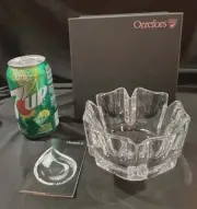 ORREFORS Sweden Crystal Corona Crown Bowl Vase Candle Holder Lars Hellsten NIB