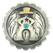 Augus Cowboy and Turquoise Single Concho