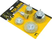 5pcs Wire Brush Wheel Set Rust Paint Cleaning Drill Bit Attachment Cup