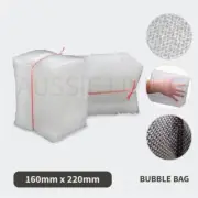 1000pcs Seamless bottom Bubble Pouch Bag 160x220mm Clear Aircap Bubble Wrap Bags