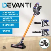 Devanti Stick Vacuum Cleaner Handstick Cordless Vac HEPA Filter Gold 150W