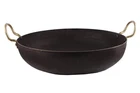 Handmade Indien Traditional Iron deep Kadai Wok Frying Pan for Cooking 4 Litres