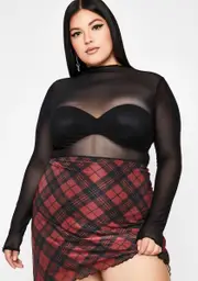 So Sure Of Myself Mesh Top