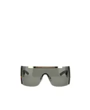 tortoiseshell-effect shield sunglasses One size Gray