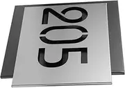Outanaya Stainless Steel Address Number Plaque Modern Outdoor House Number Sign Weather Resistant Mailbox Identifier Stylish Sign for Enhances