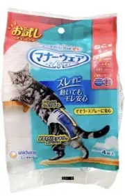 UniCharm for Cat Disposable Diaper Manner Wear Size Small 4 Sheets Try Run