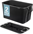Collapsible Laundry Basket Hamper - Black 2-Pack 60L - Foldable Storage Organize