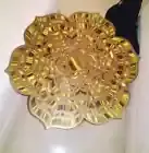 Tiger Eye and Brass Side Table Inlaid Stone Home Decor Interior Gift Her/Him